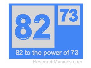 82 to the power of 73