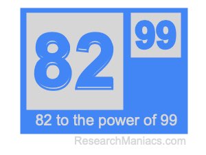 82 to the power of 99