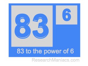 83 to the power of 6