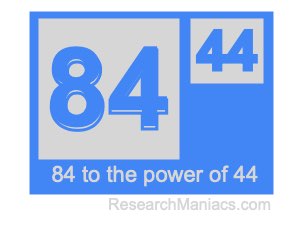 84 to the power of 44