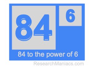 84 to the power of 6