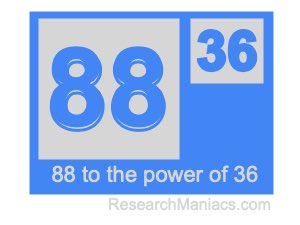 88 to the power of 36