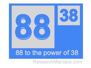 88 to the power of 38