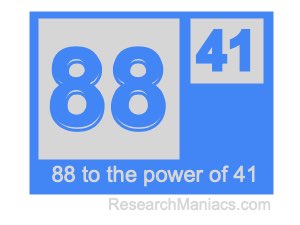88 to the power of 41