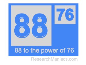 88 to the power of 76