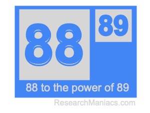 88 to the power of 89