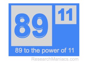 89 to the power of 11