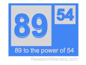 89 to the power of 54