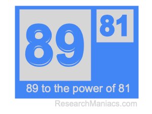89 to the power of 81