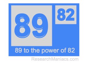89 to the power of 82
