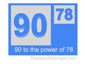 90 to the power of 78