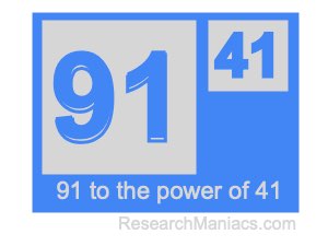 91 to the power of 41
