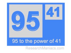 95 to the power of 41