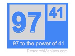 97 to the power of 41